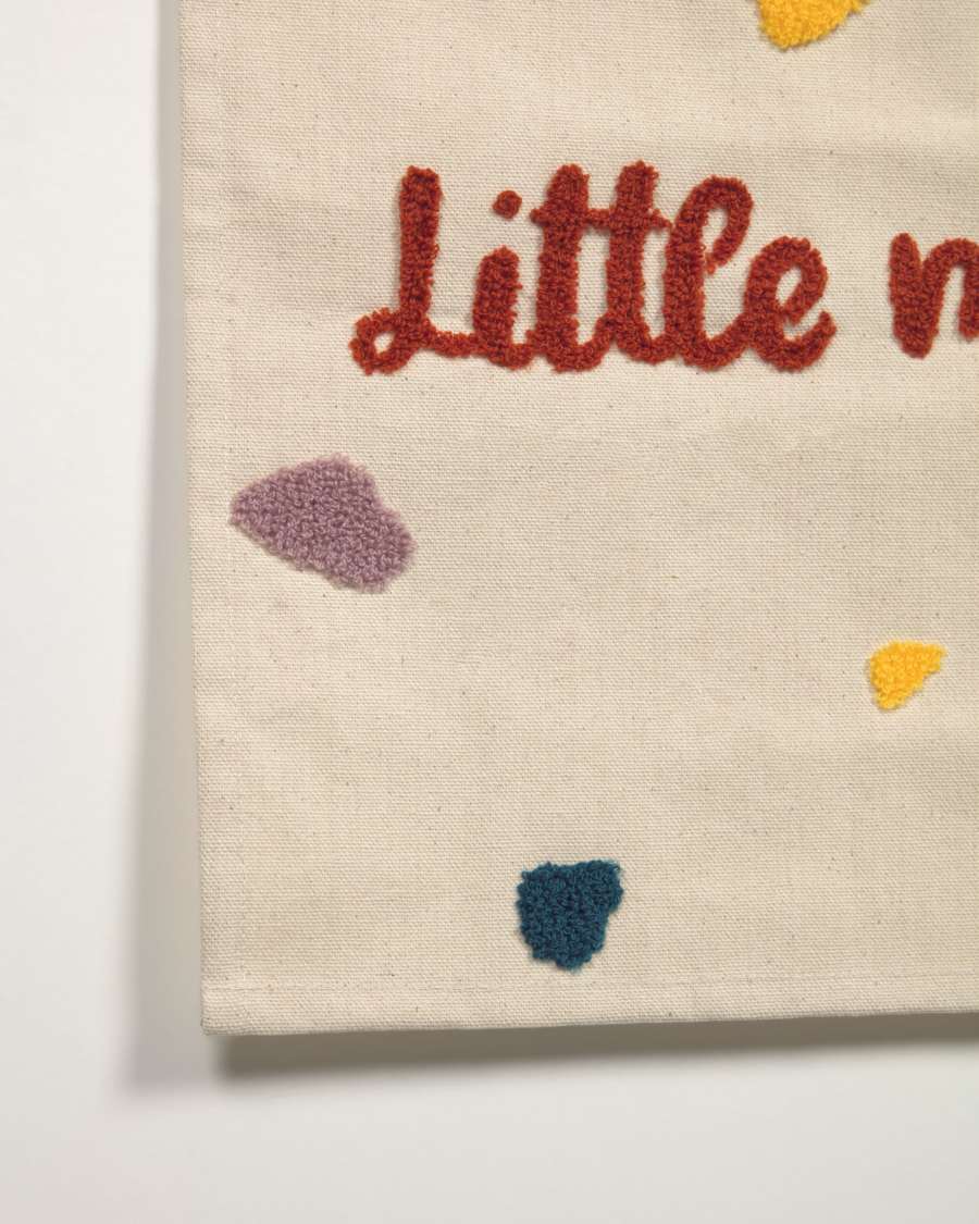 Nerta 100% cotton little man cave wall tapestry, multi-coloured 35 x 45 cm