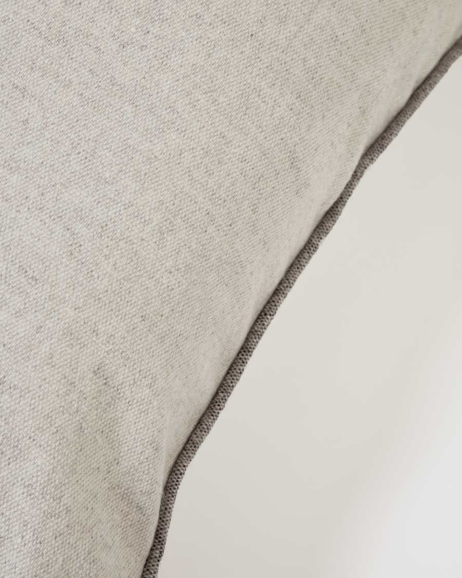 Alcara white cushion cover with grey border 45 x 45 cm