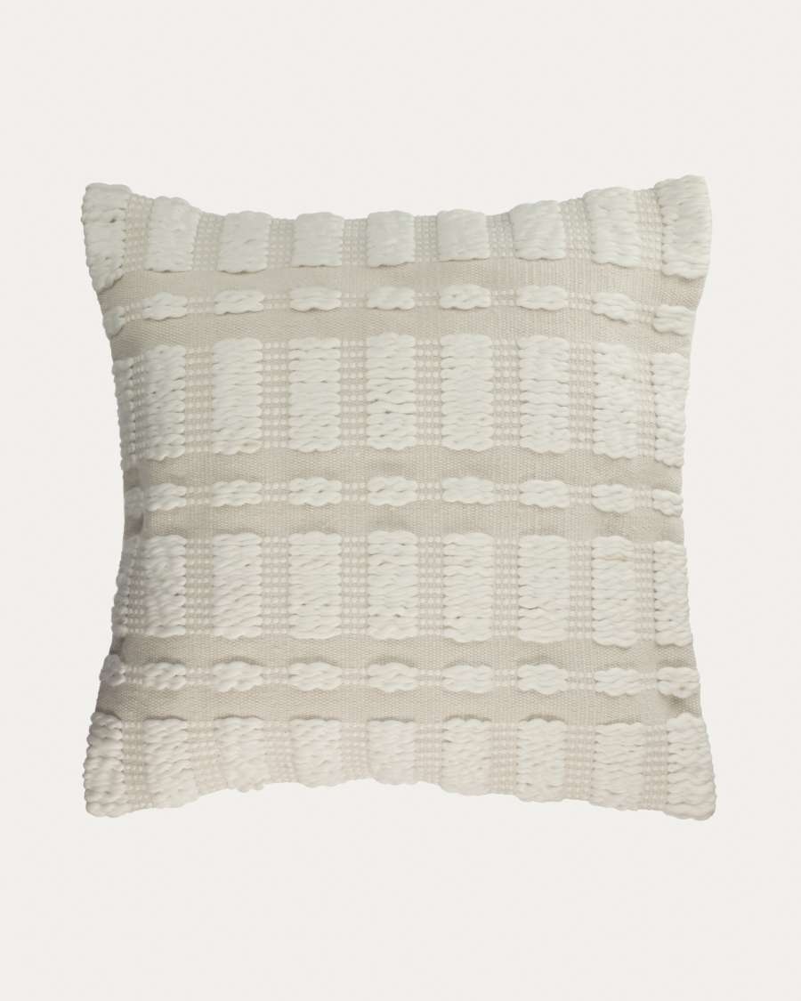Aima cushion cover in beige and white 60 x 60 cm