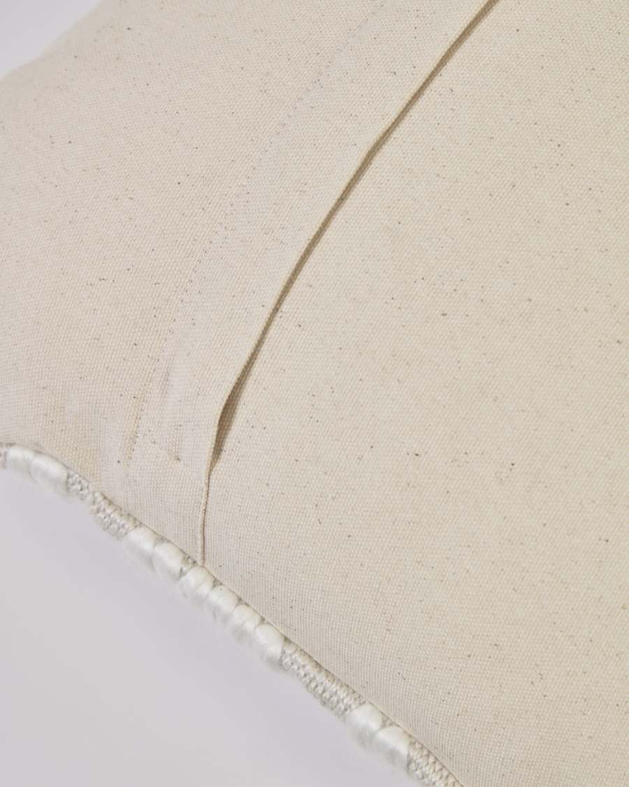 Aima cushion cover in beige and white 60 x 60 cm