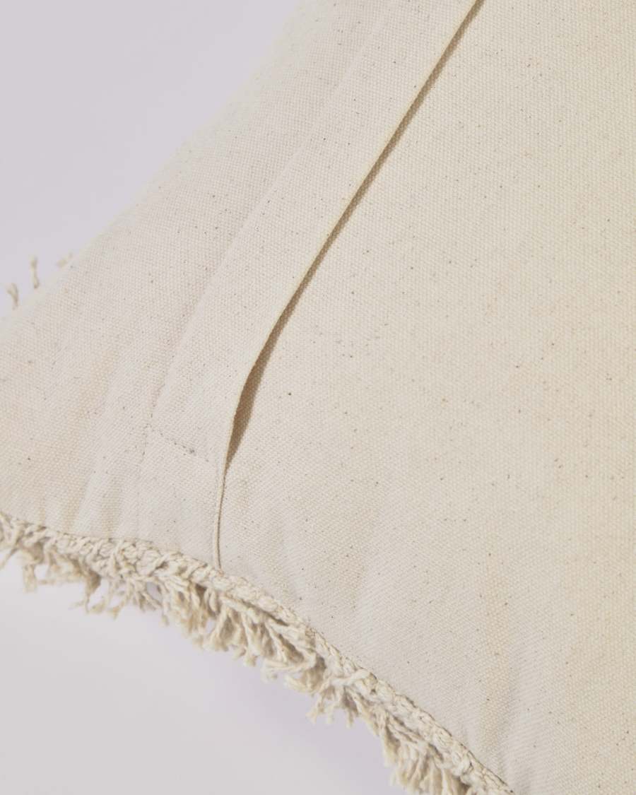 Agripa 100% cotton cushion cover in natural tone and black 30 x 50 cm