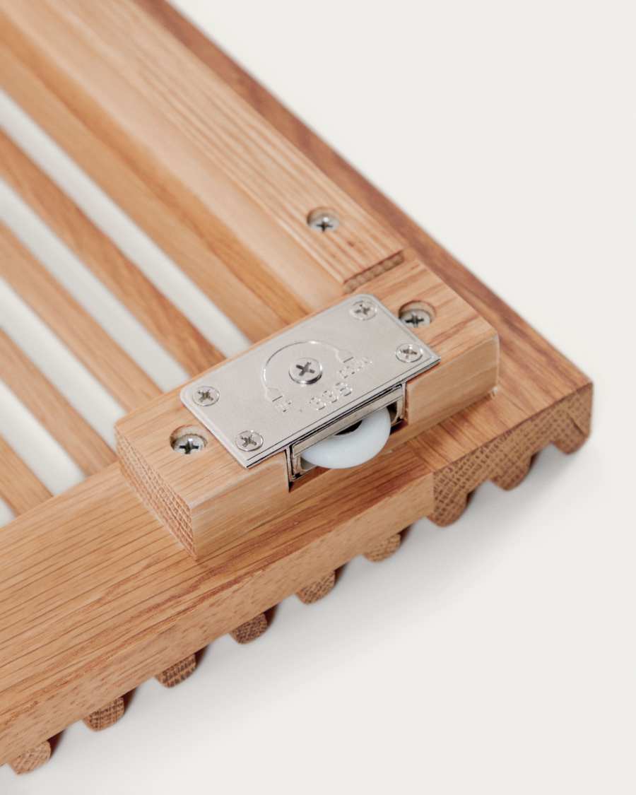 Beyla shelf unit in solid ash wood and ash veneer 84.5 x 170 cm FSC 100%