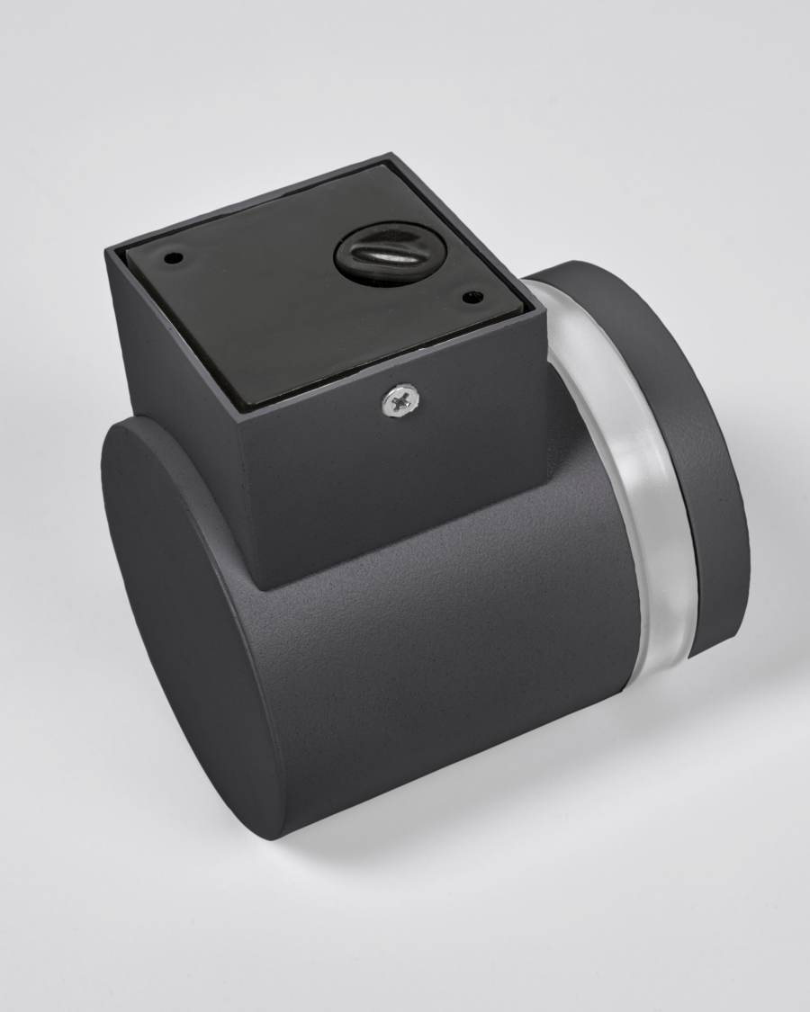 Applique da esterno Beyda piccolo in alluminio verniciato con finitura nera