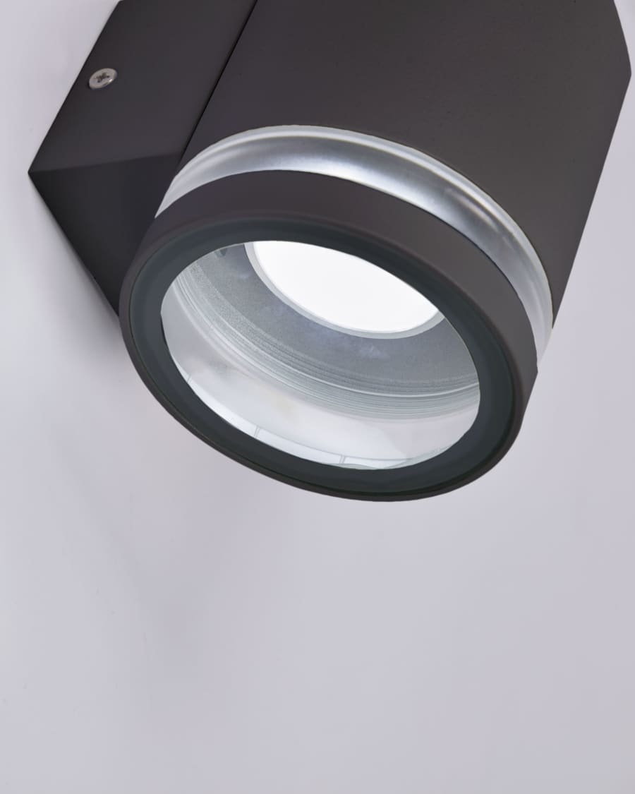 Applique da esterno Beyda piccolo in alluminio verniciato con finitura nera