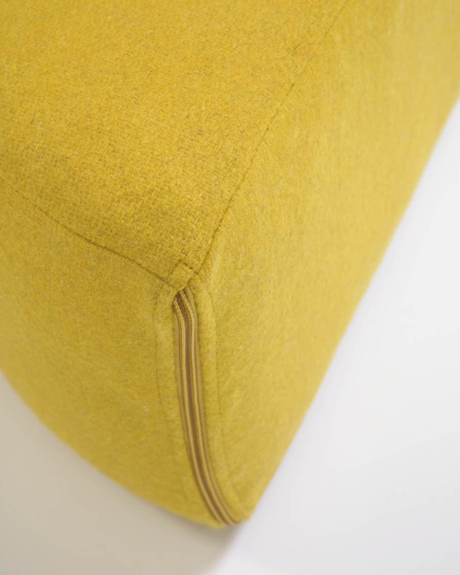 Pouf demi-lune Jalila moutarde Ø 25 x 25 cm