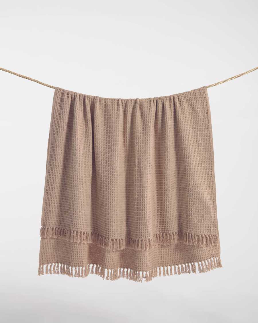 Shallowy 100% cotton blanket in light pink 130 x 170 cm