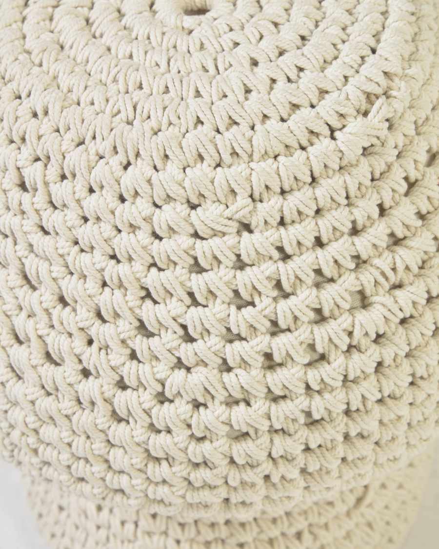Pouf Enrica en forme de champignon blanc Ø 30 cm