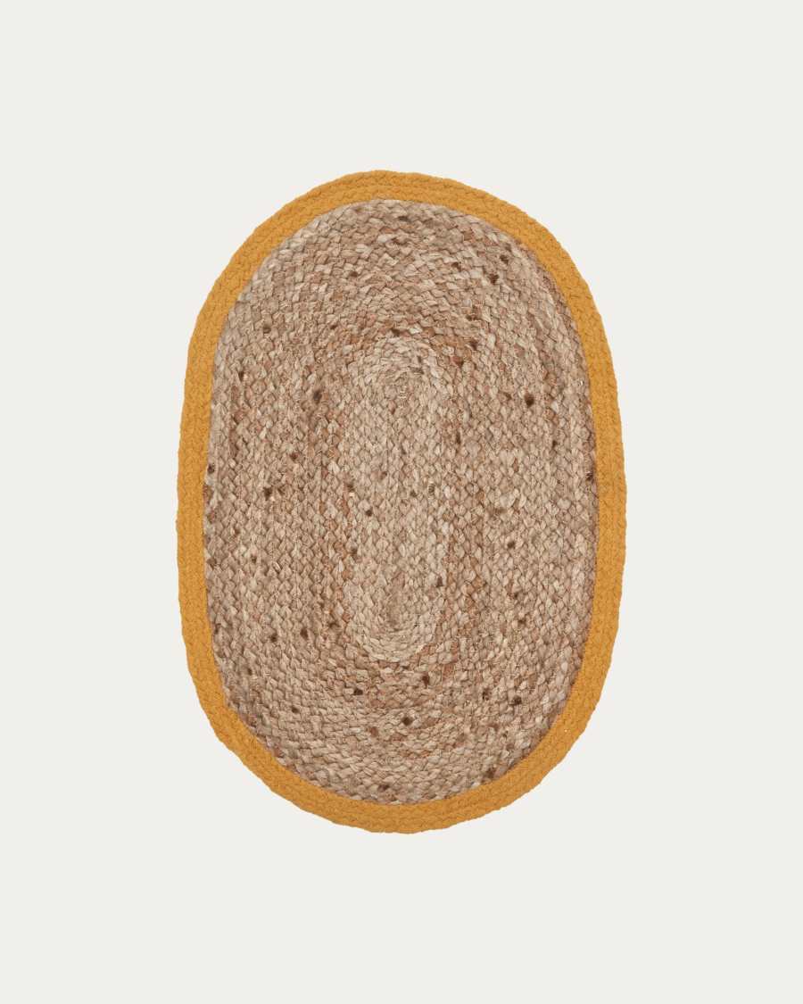 Trufa rug for pets 100% yute in brown Ø 40 x 60 cm