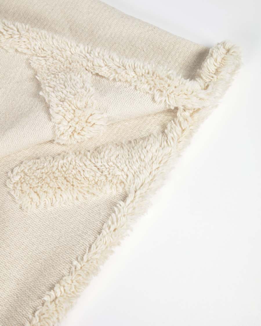Nila white knitted blanket 130 x 170 cm