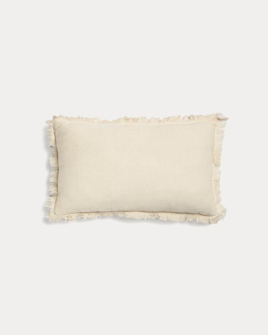 Housse de coussin Yumma 100% coton beige 30 x 50cm