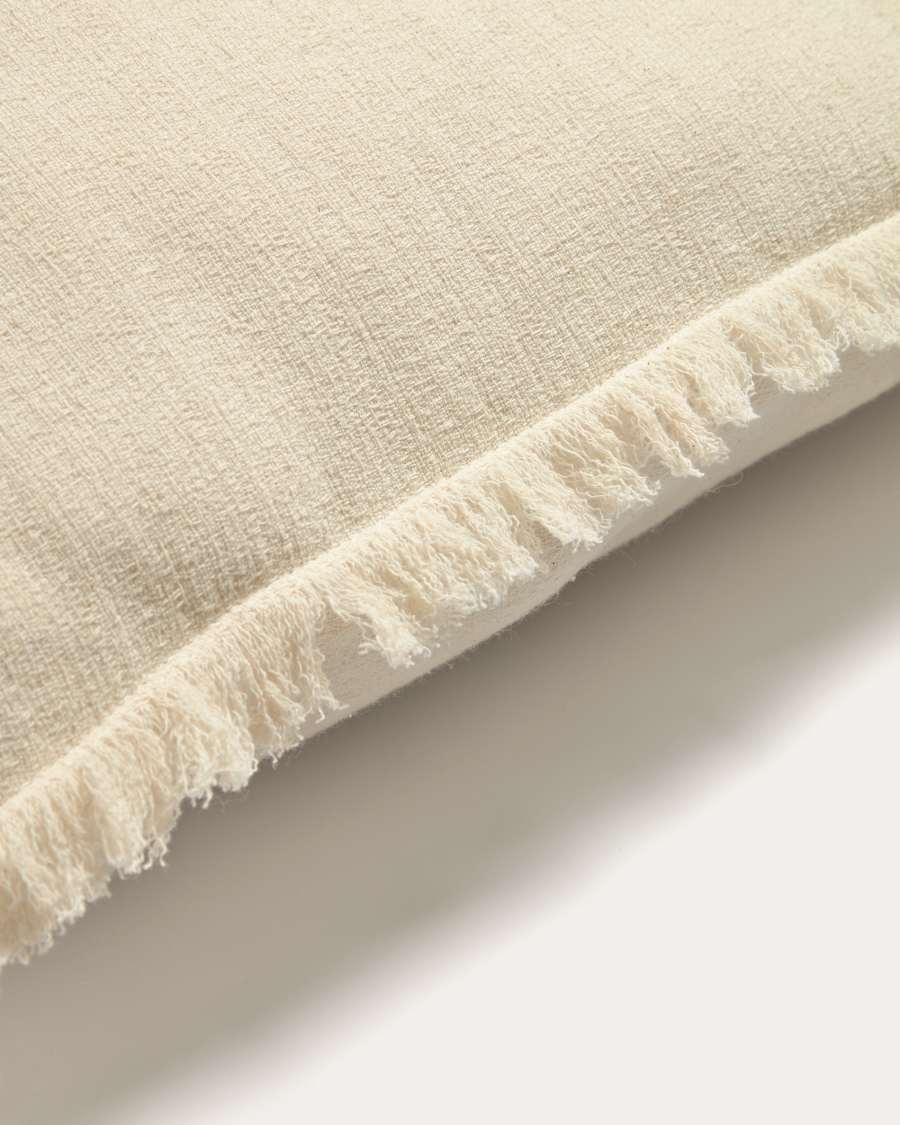 Housse de coussin Yumma 100% coton beige 30 x 50cm
