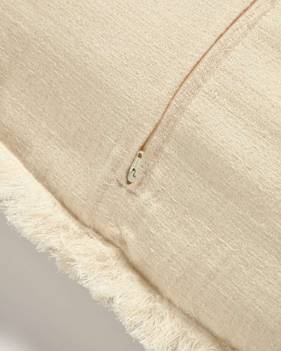 Housse de coussin Yumma 100% coton beige 30 x 50cm