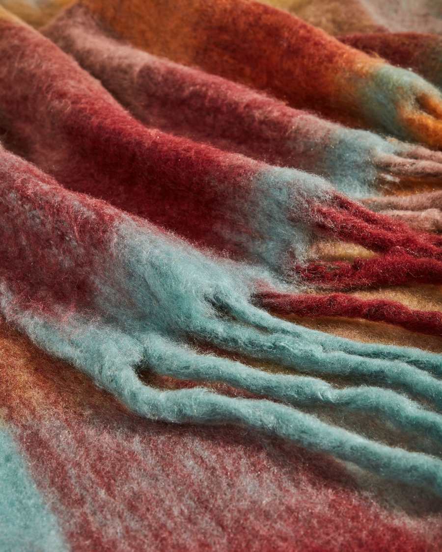 Galilea karierte Decke mit Fransen mehrfärbig 125 x 150 cm