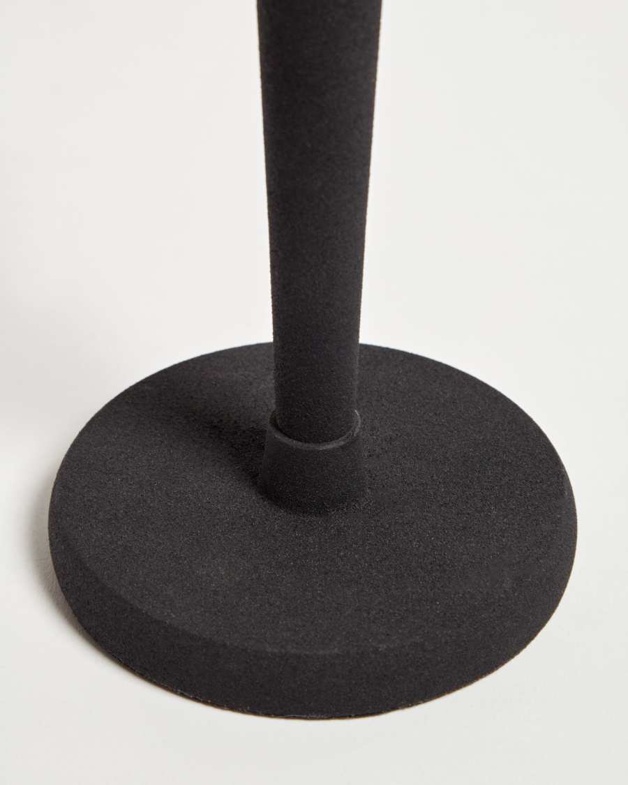 Elisa small metal candle holder in black