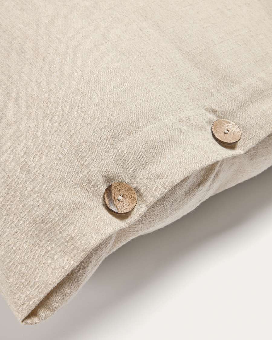 Funda coixí Ellmina 100% lli blanc 60 x 60 cm