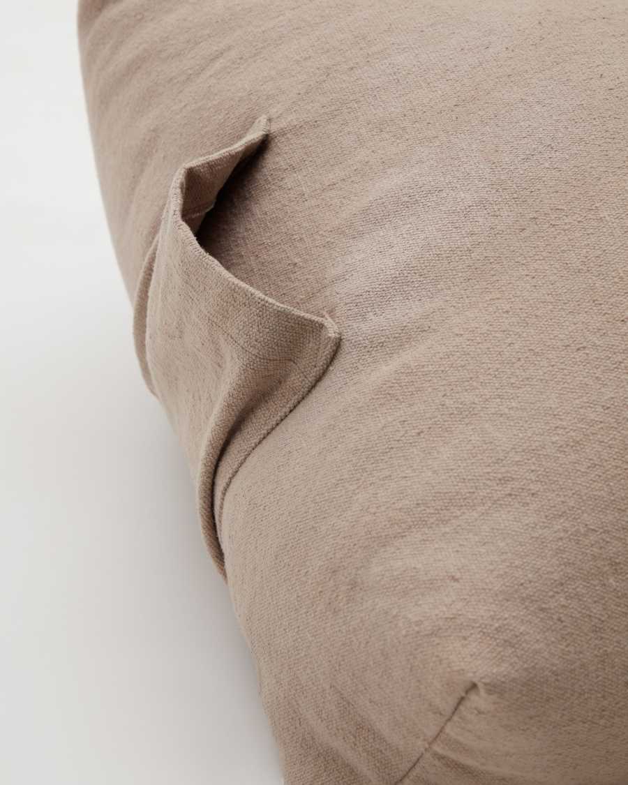 Calu 100% cotton pouf in beige