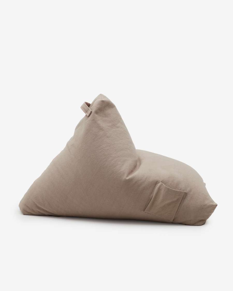 Calu 100% cotton pouf in beige