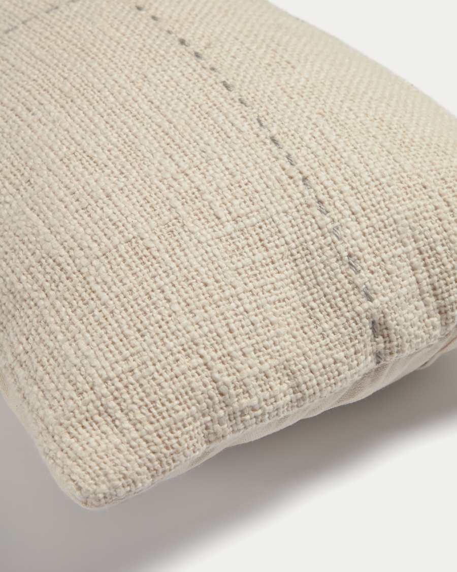 Housse de coussin Veiga 100% coton beige 30 x 50cm