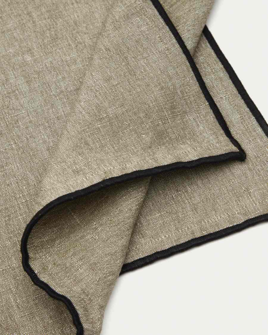 Mirna Set aus 2 Tischsets aus Leinen und Baumwolle grün