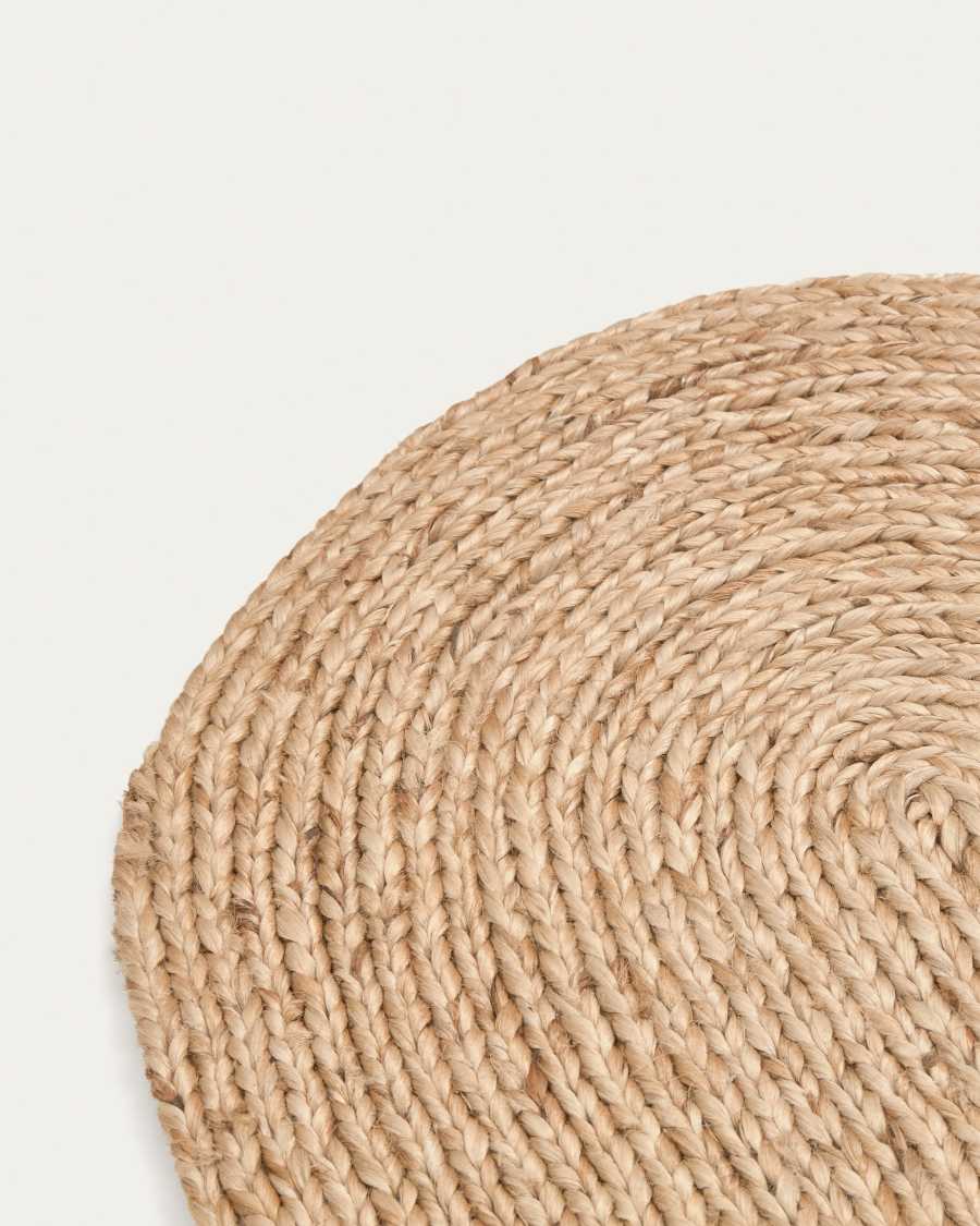 Doraldina oval rug made from 100% jute, Ø 50 x 80 cm