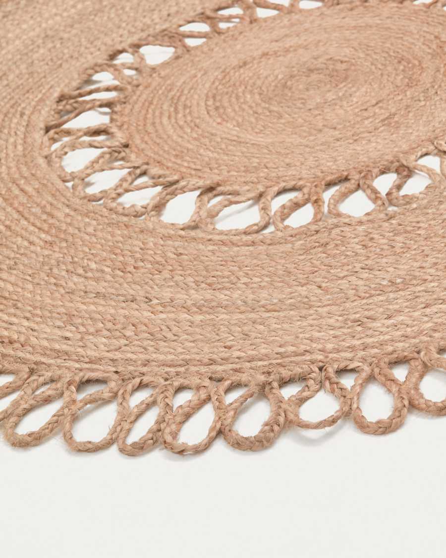 Vicenza 100% jute round rug, Ø 120 cm