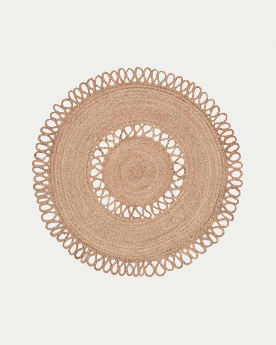 Vicenza 100% jute round rug, Ø 120 cm