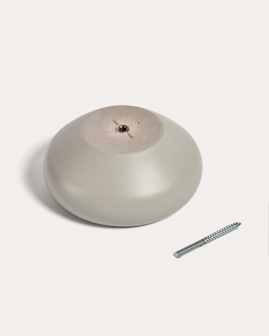 Nadue Set aus 3 Wandhaken aus massiver Buche mit grauem Finish