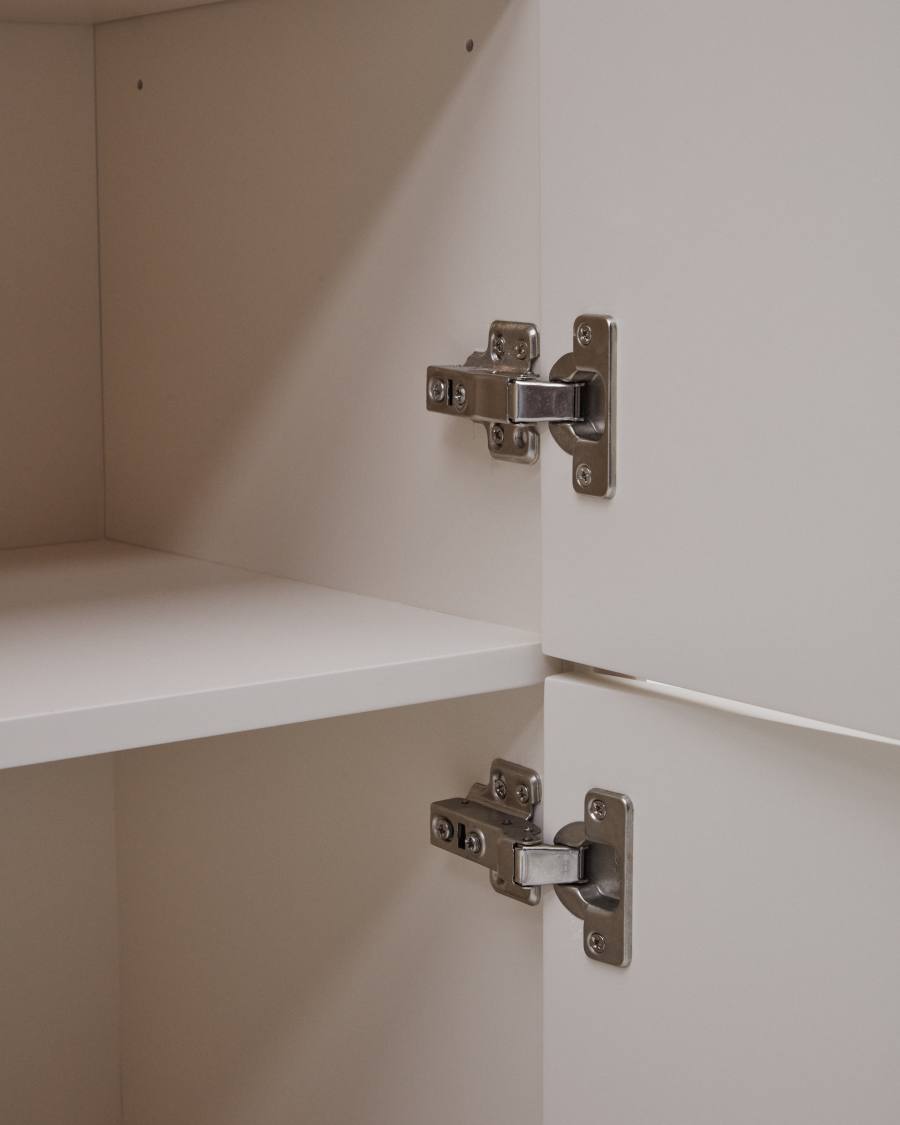 Vedrana 4-door tall sideboard white lacquered MDF 97.5 x 160 cm