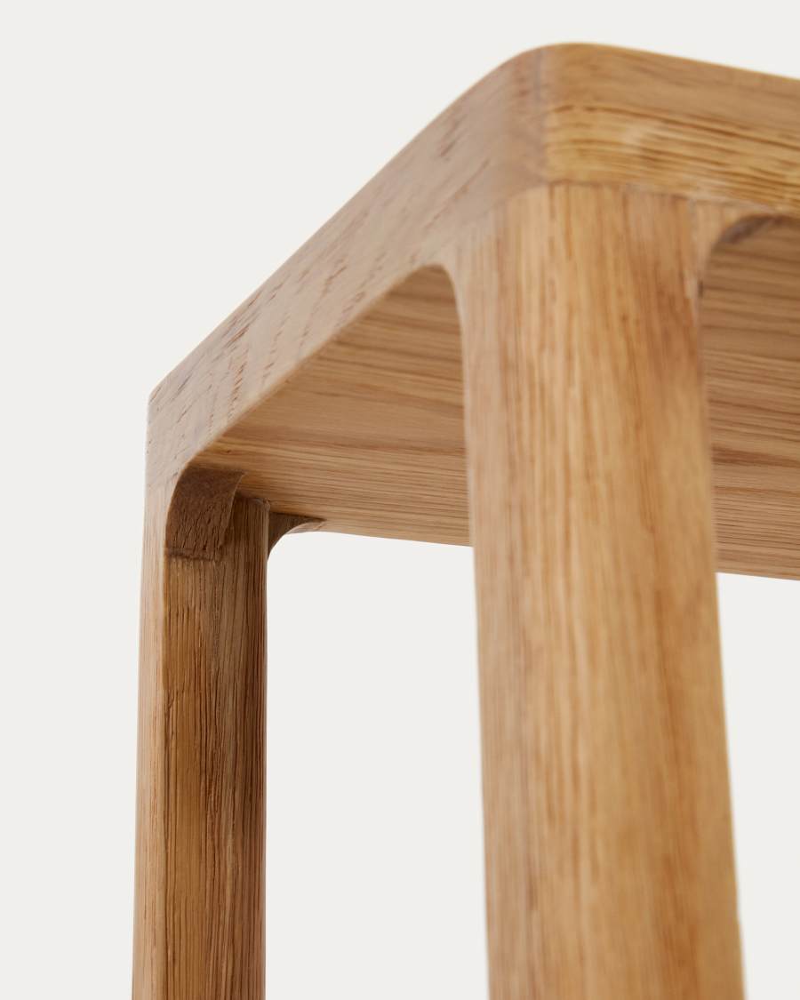 Libreria Maymai con struttura in legno massiccio di rovere 90 x 193 cm