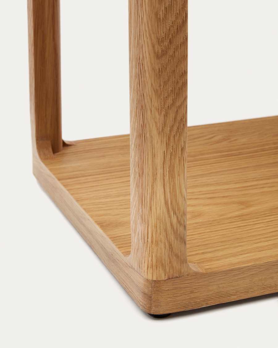 Libreria Maymai con struttura in legno massiccio di rovere 90 x 193 cm