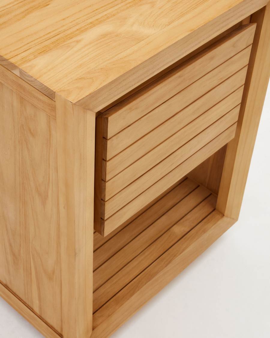 Meuble de salle de bain Kenta bois de teck finition naturelle 60 x 45 cm