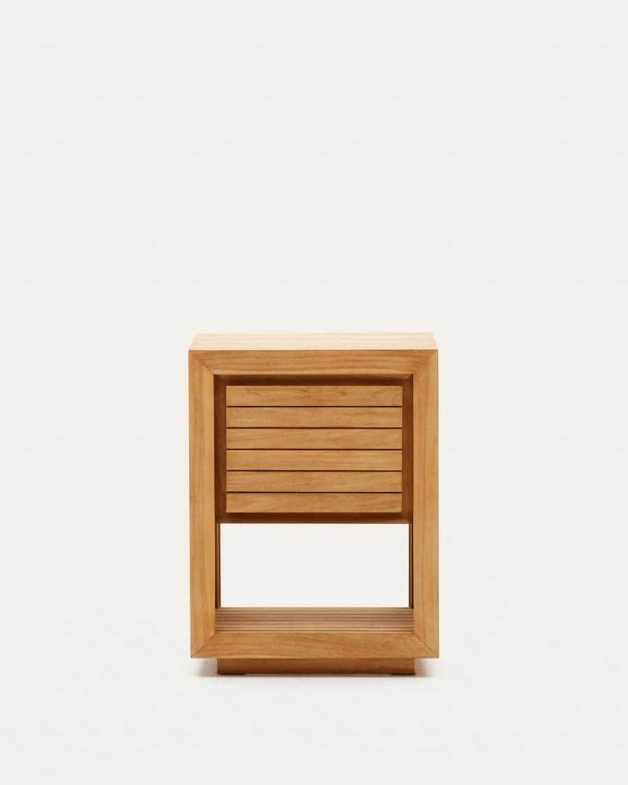 Meuble de salle de bain Kenta bois de teck finition naturelle 60 x 45 cm