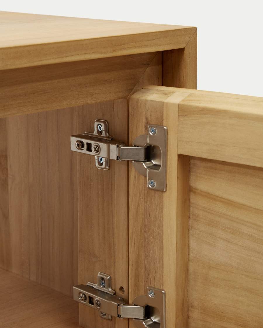 Yenit bathroom furniture in solid teak wood with a natural finish, 120 x 45 cm