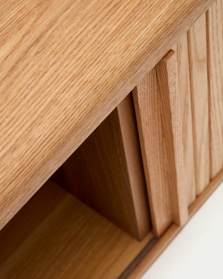 Mailen 2 door TV stand in ash veneer with a natural finish 120 x 50 cm