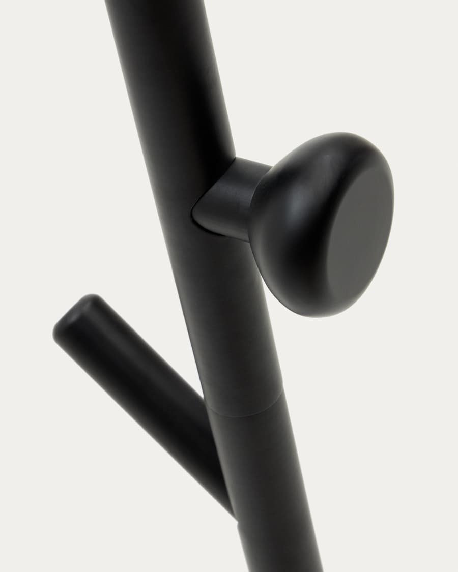 Nadue-kapstok van massief beukenhouten met zwarte afwerking 163 cm