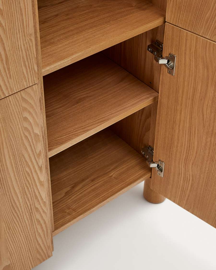 Salaya tall sideboard in  ash plywood FSC Mix Credit, 100 x 134 cm