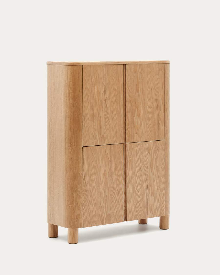 Salaya tall sideboard in  ash plywood FSC Mix Credit, 100 x 134 cm