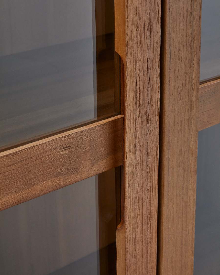 Vetrina Sashi in legno massiccio di teak 110 x 185 cm