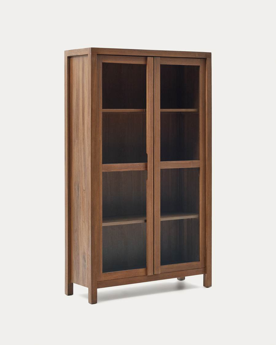 Vetrina Sashi in legno massiccio di teak 110 x 185 cm