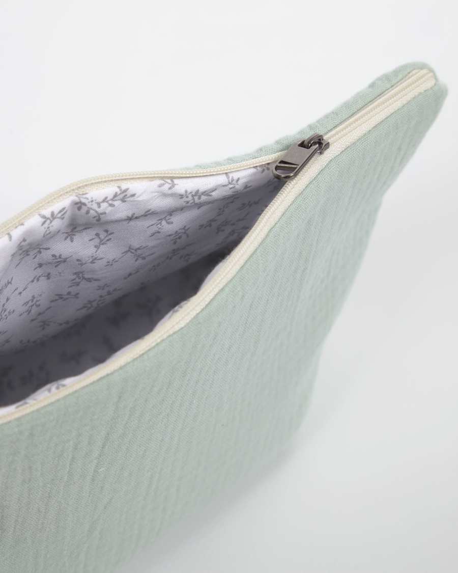 Yamile toiletry bag 100% organic cotton (GOTS) in turquoise