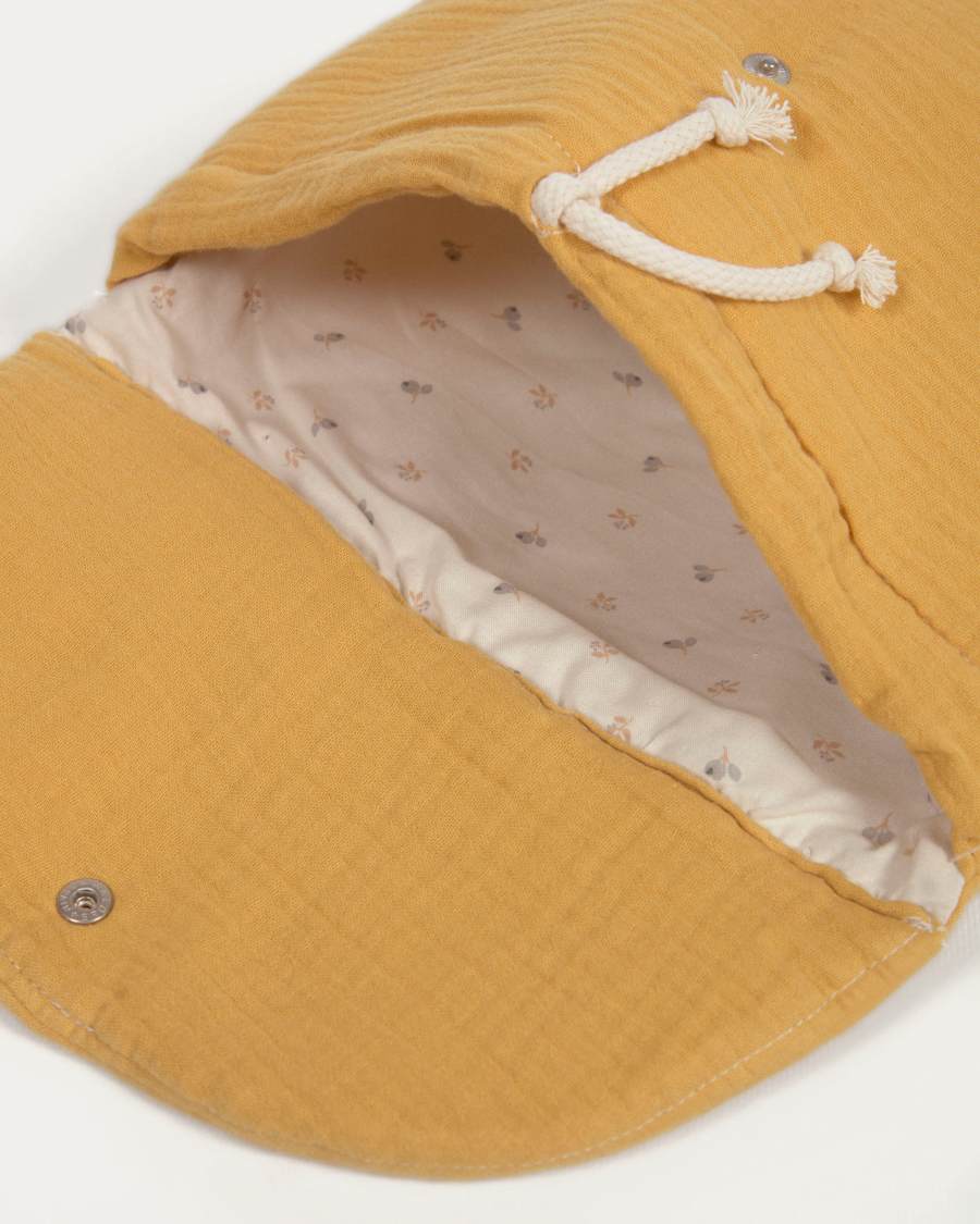 Yamile children's backpack organic cotton GOTS in mustard