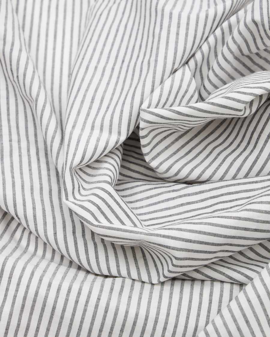 Yamile changing mat cover, 100% organic cotton (GOTS) in beige with grey stripes, 50 x 70 cm
