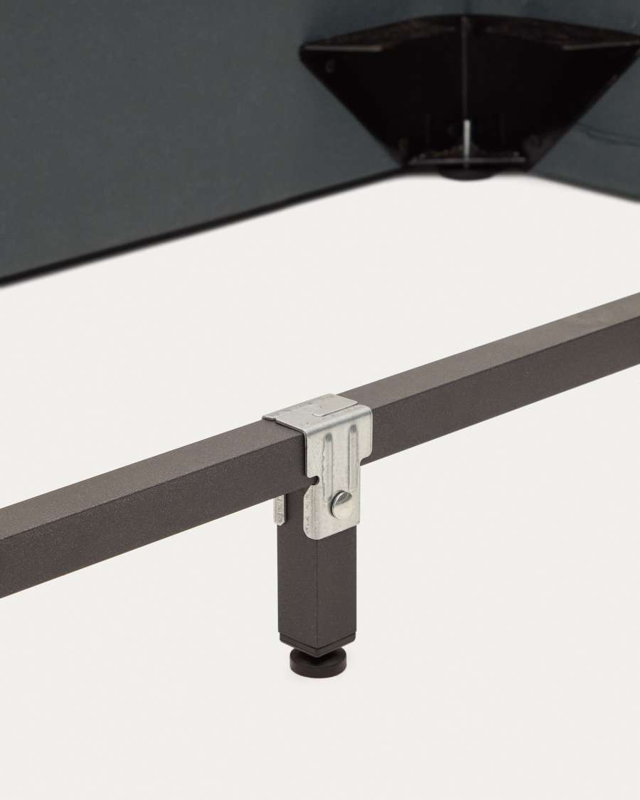 Martina Bett mit abnehmbarem Bezug aus Bouclé in Ecru für Matratze von 180 x 200 cm FSC Mix Credit