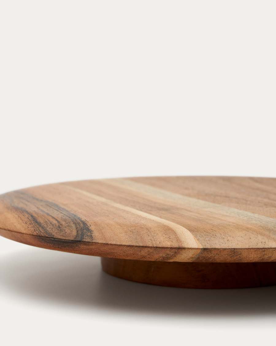 Lentegi solid acacia wood rotating plate