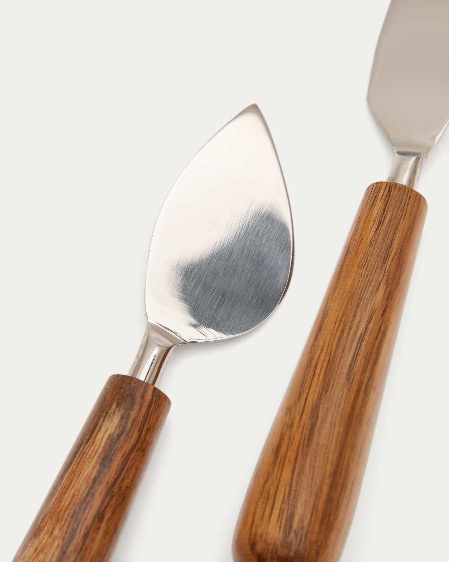 Set Rinlo da 2 posate in legno massiccio di acacia