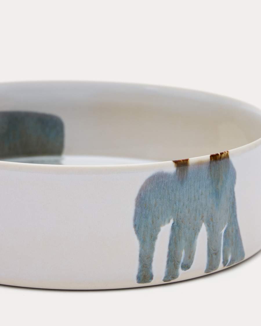 Vejer large multi-coloured ceramic bowl