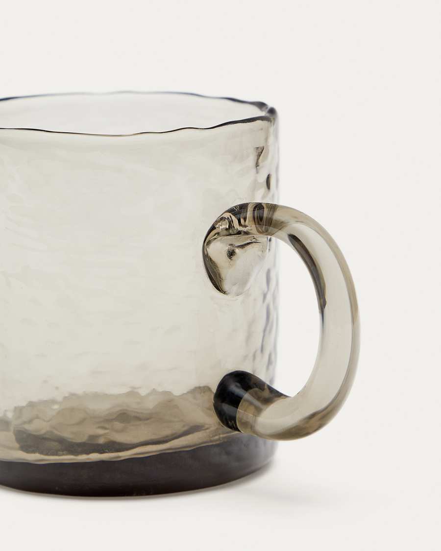 Sunera large mug made of brown recycled glass