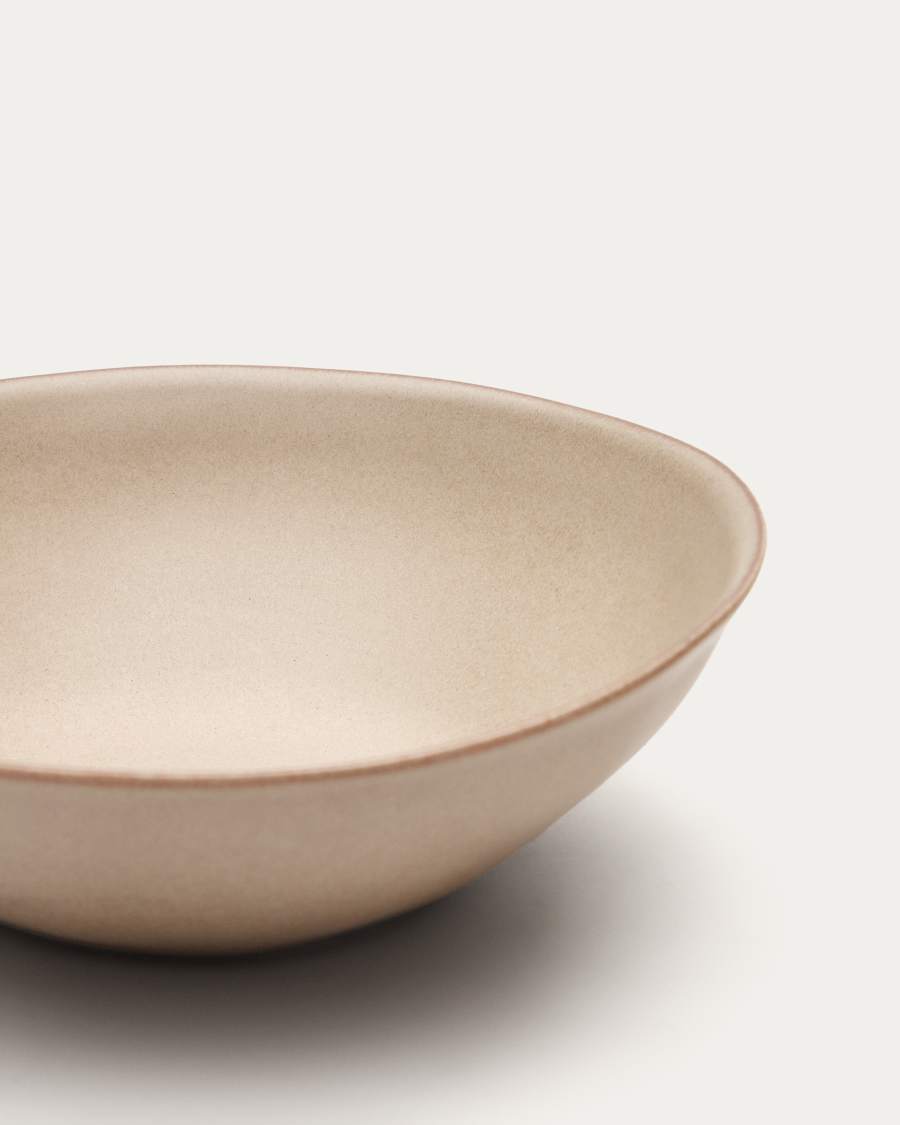 Banyoles large ceramic bowl in brown