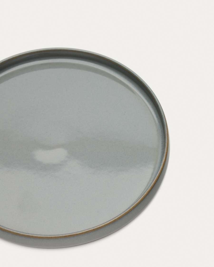 Assiette à dessert Lescala en céramique bleue