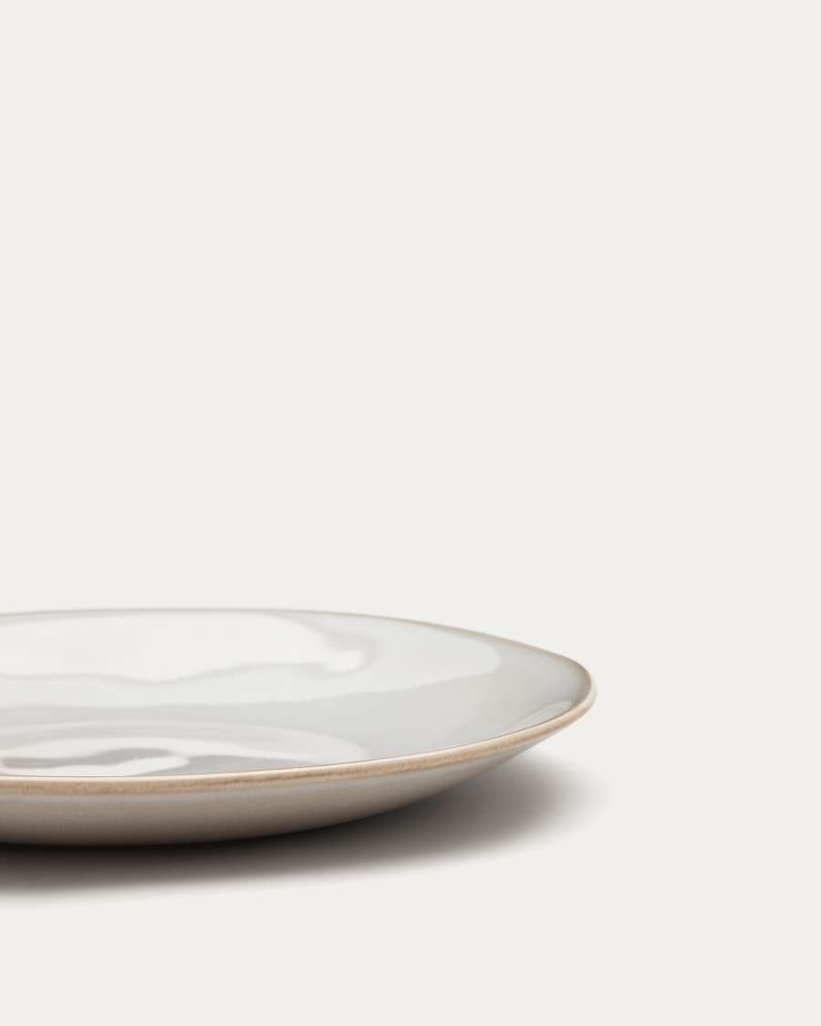 Κεραμικό πιάτο γλυκού Portbou, λευκό